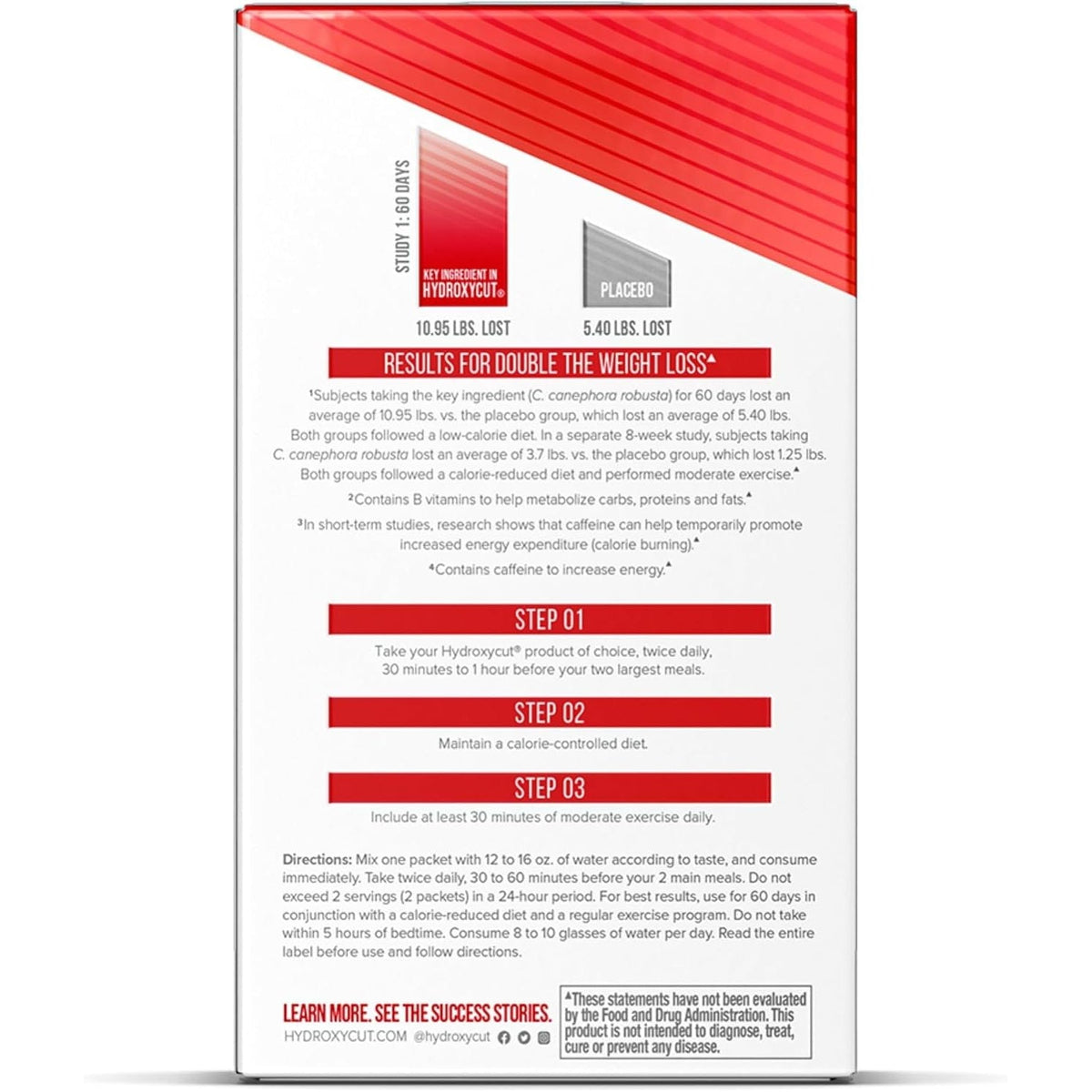 Hydroxycut Drink Mix - Advanced Result - Metabolism & Energy Support - C. Canephora Robusta Extract, 135 Mg Caffeine & B Vitamins - for Men & Women - Wildberry Blast - 21 Stick Packs