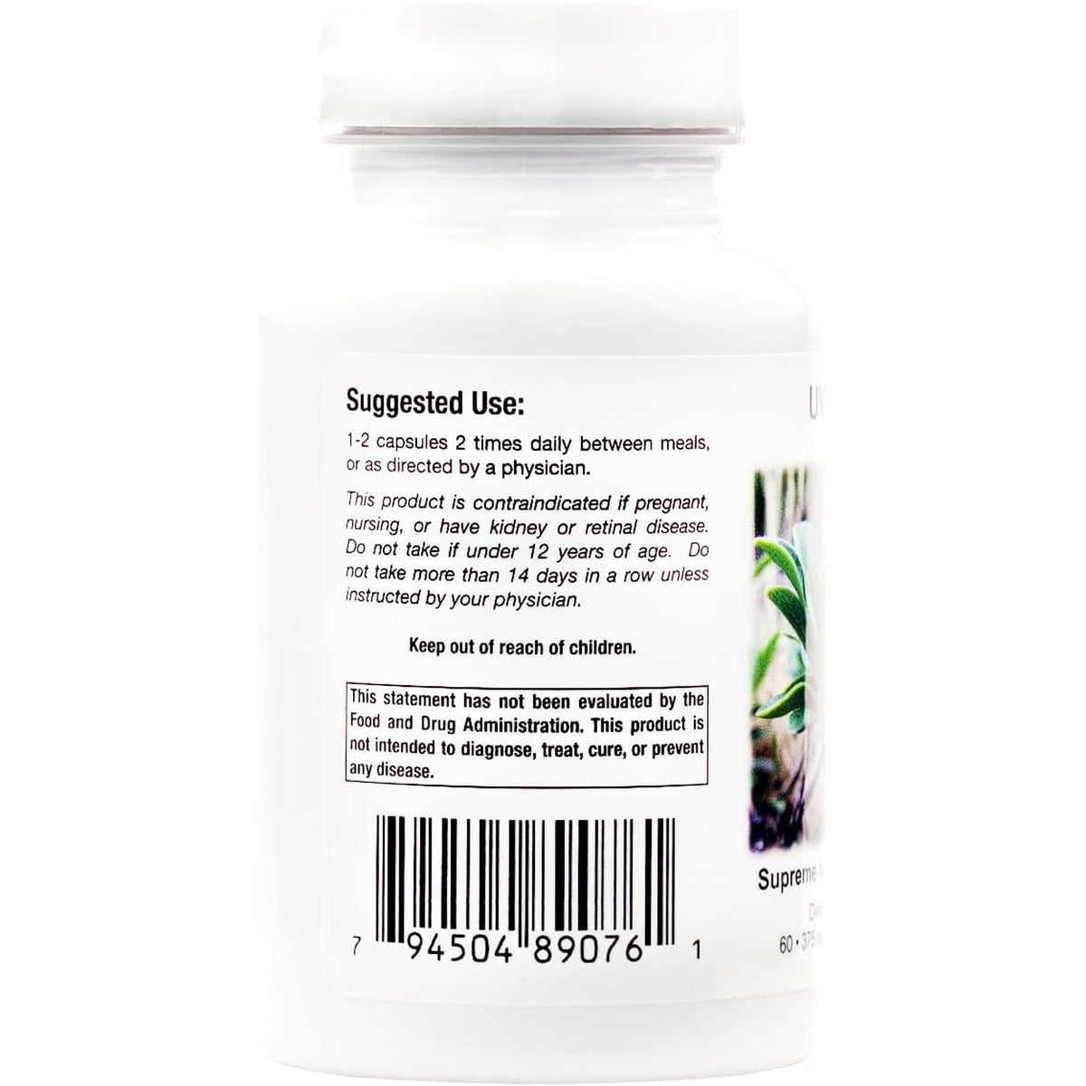 Supreme Nutrition Uva Ursi, 60 Pure Bearberry Vegetarian Capsules