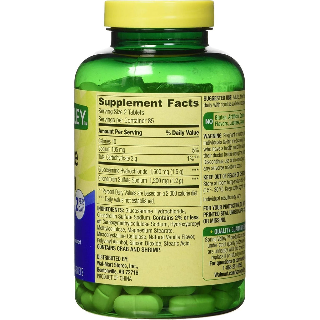 Spring Valley - Glucosamine Chondroitin, Triple Strength, 340 Tablets, Twin Pack
