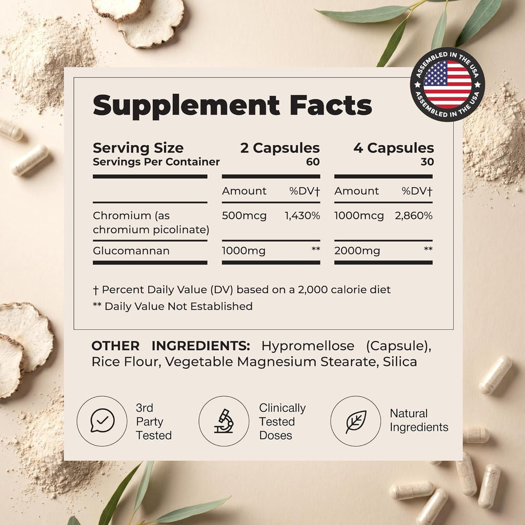 UNALTERED Appetite Control for Women - Support Cravings, Fullness, & Weight Management - Dietary Supplement with Chromium Picolinate & Glucomannan - 120 Vegan Capsules