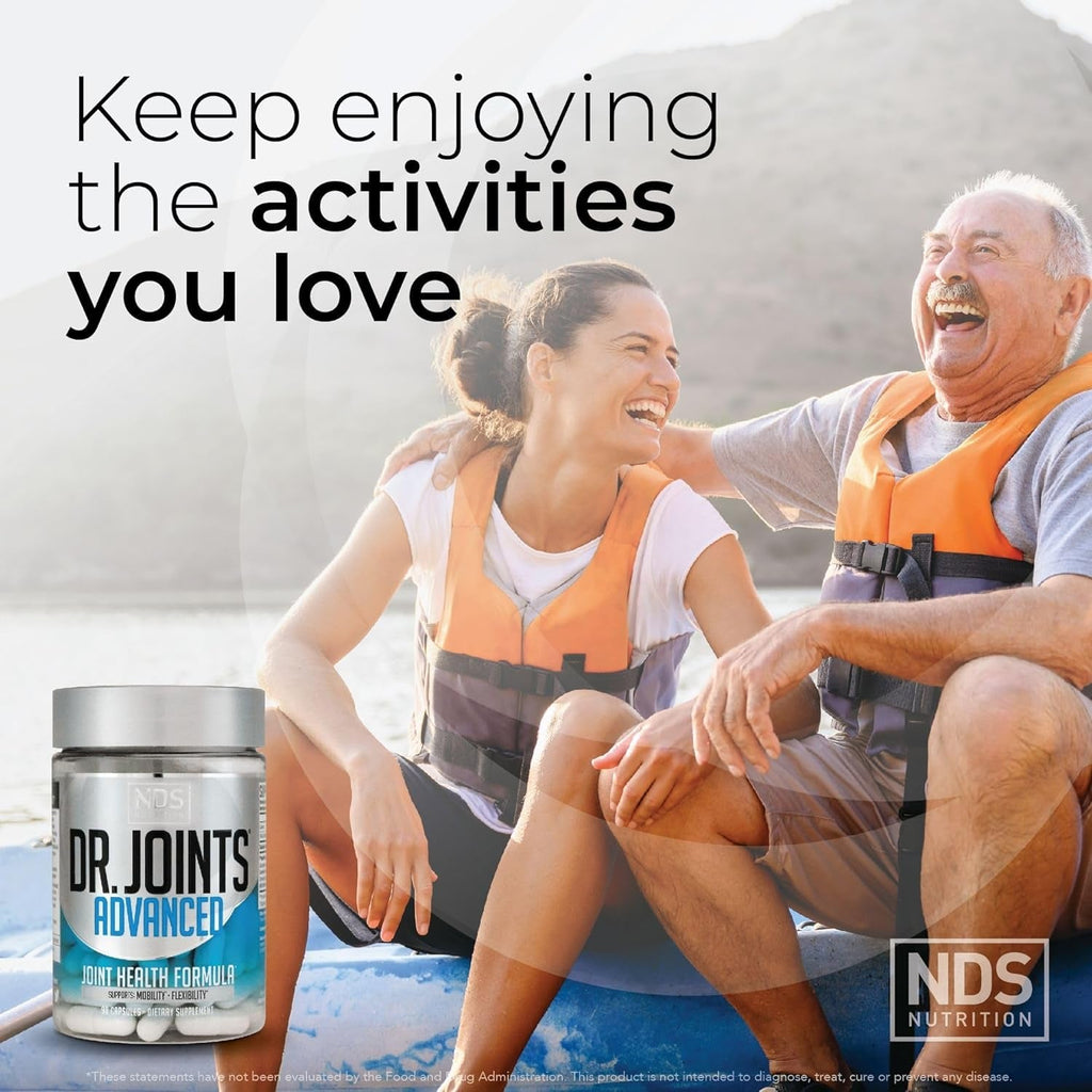 Dr. Joints NDS Nutrition Advanced - Joint Health Formula with Fruitex-B, Glucosamine & Chondroitin - Improved Mobility & Flexibility - 90 Capsules