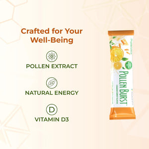 Youngevity Projoba Pollen Burst™ - Clean Natural Energy Supplement W/Green Tea, Pollen Extract, Glisodin® - Increase Focus, Brain Boost, Endurance, Mental Clarity (30 Sticks)