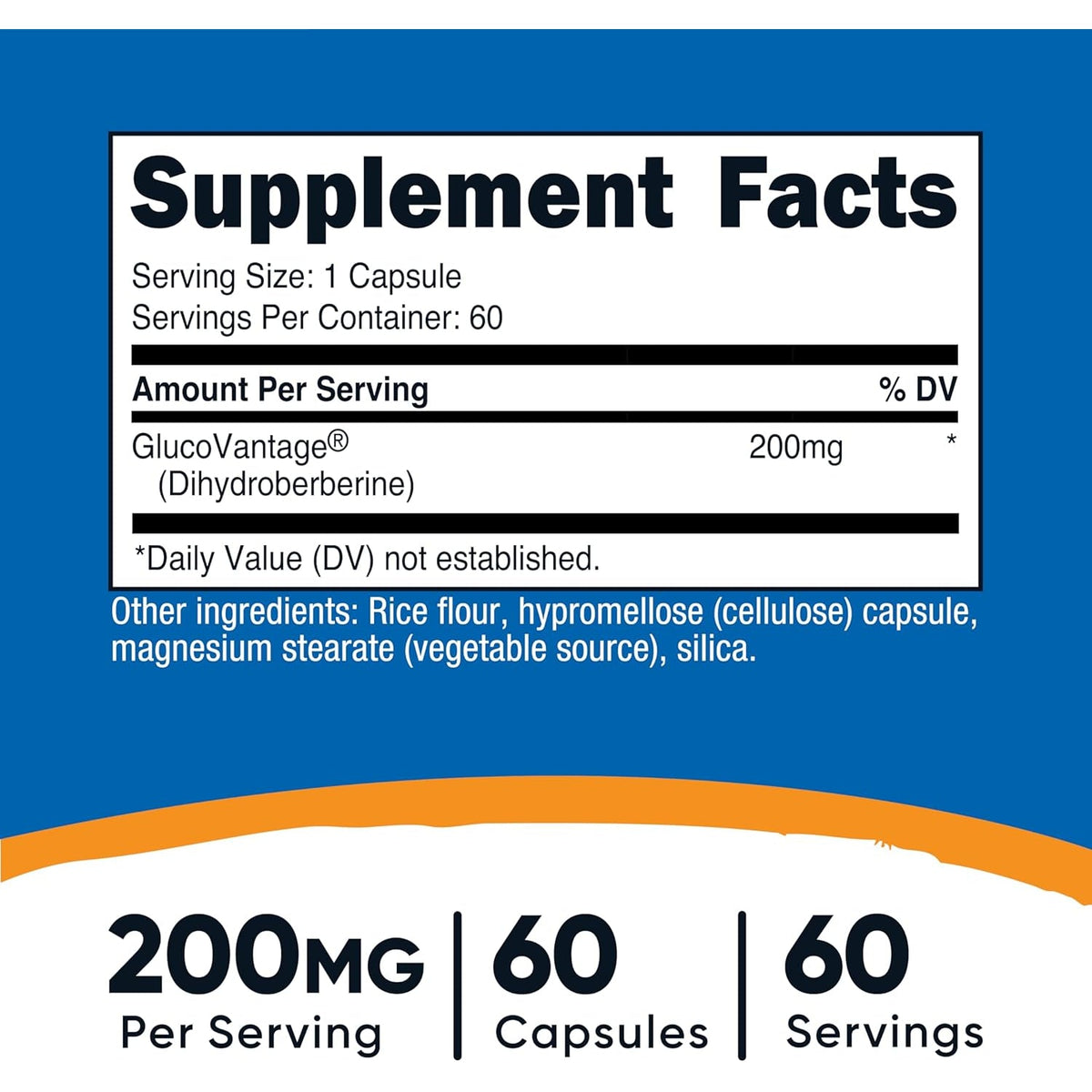 Nutricost Dihydroberberine Capsules (200Mg, 60 Capsules) - More Bioavailable Metabolite of Berberine