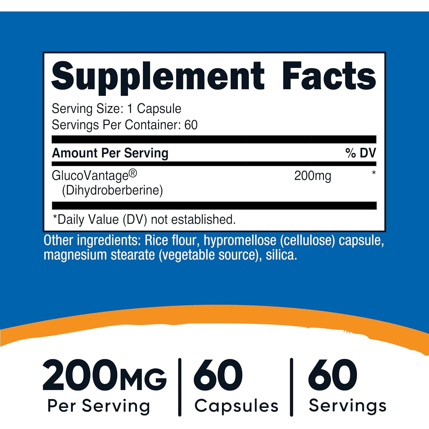Nutricost Dihydroberberine Capsules (200Mg, 60 Capsules) - More Bioavailable Metabolite of Berberine