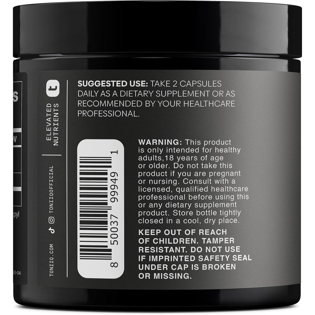 Toniiq Ultra High Purity Fisetin 500Mg - 98%+ Higly Purified & Bioavailable Fisetin Supplement with MCT Oil for Absorption - Third-Party Tested Senolytic Supplements for Aging Support - 60 Capsules