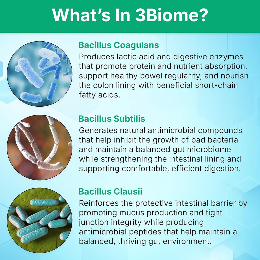 3Biome - Natural Probiotic Supplement - Non-Gmo, Vegan, Gluten-Free