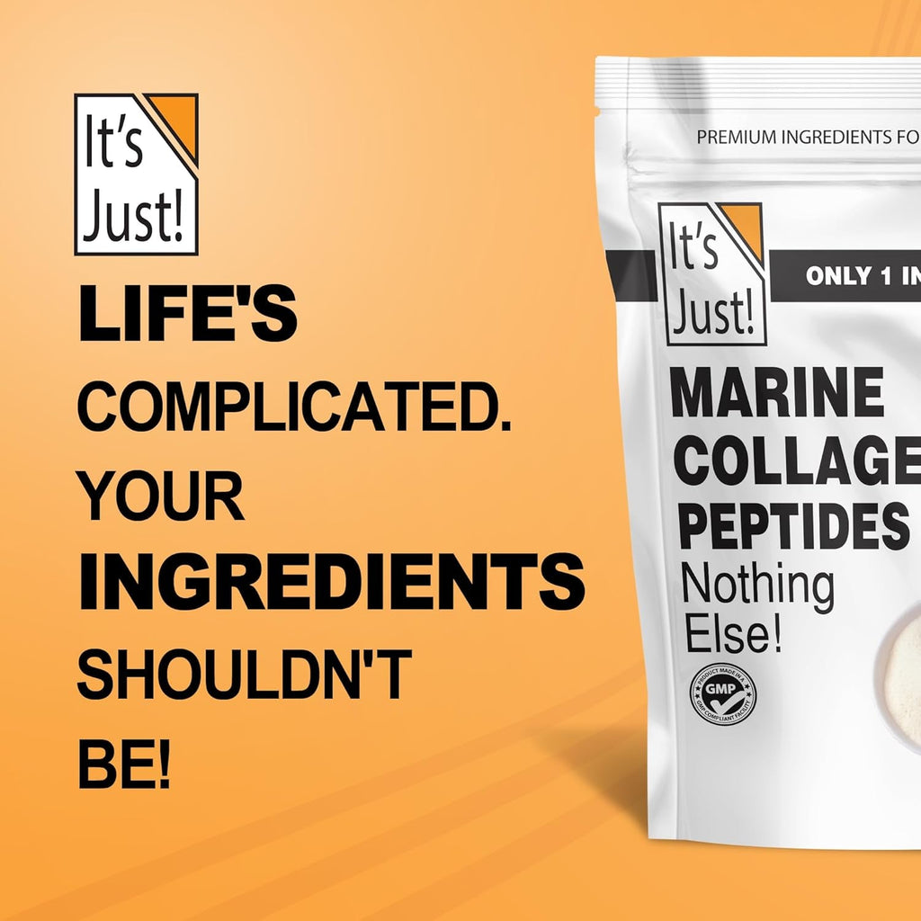 It'S Just! Marine Collagen Peptides Powder - Unflavored, Gluten Free, Non-Gmo, Heavy Metal Tested - 20Oz