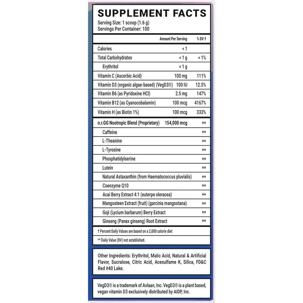 Gamer Supps GG Energy - Goof Juice by Moistcr1Tikal (100 Servings) - Keto Friendly Gaming Energy and Nootropic Blend, Sugar Free + Caffeine + Vitamins + Immune Support, Powder Drink