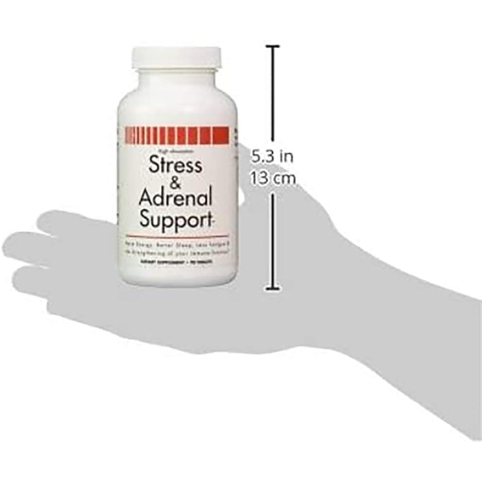 Stress and Adrenal Support - 90 Chewable Tablets - Citrusy Orange Flavor - Easily Digestible - by New Health Products