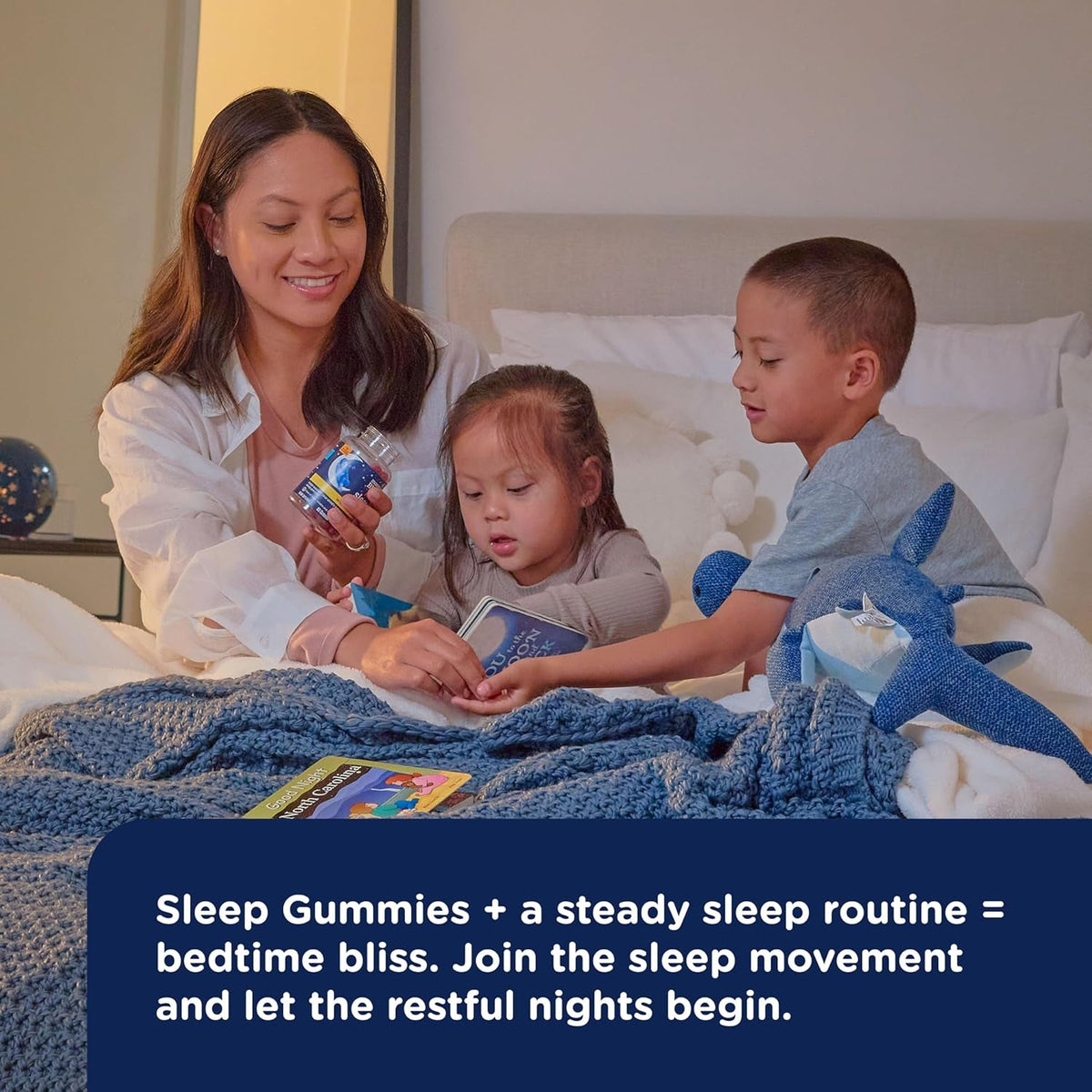 Mommy'S Bliss Kids Sleep Melatonin Gummies, No Artificial Colors, Flavors or Gelatin, Strawberry Flavor Children'S Melatonin Gummies, Age 3+, 60 Count