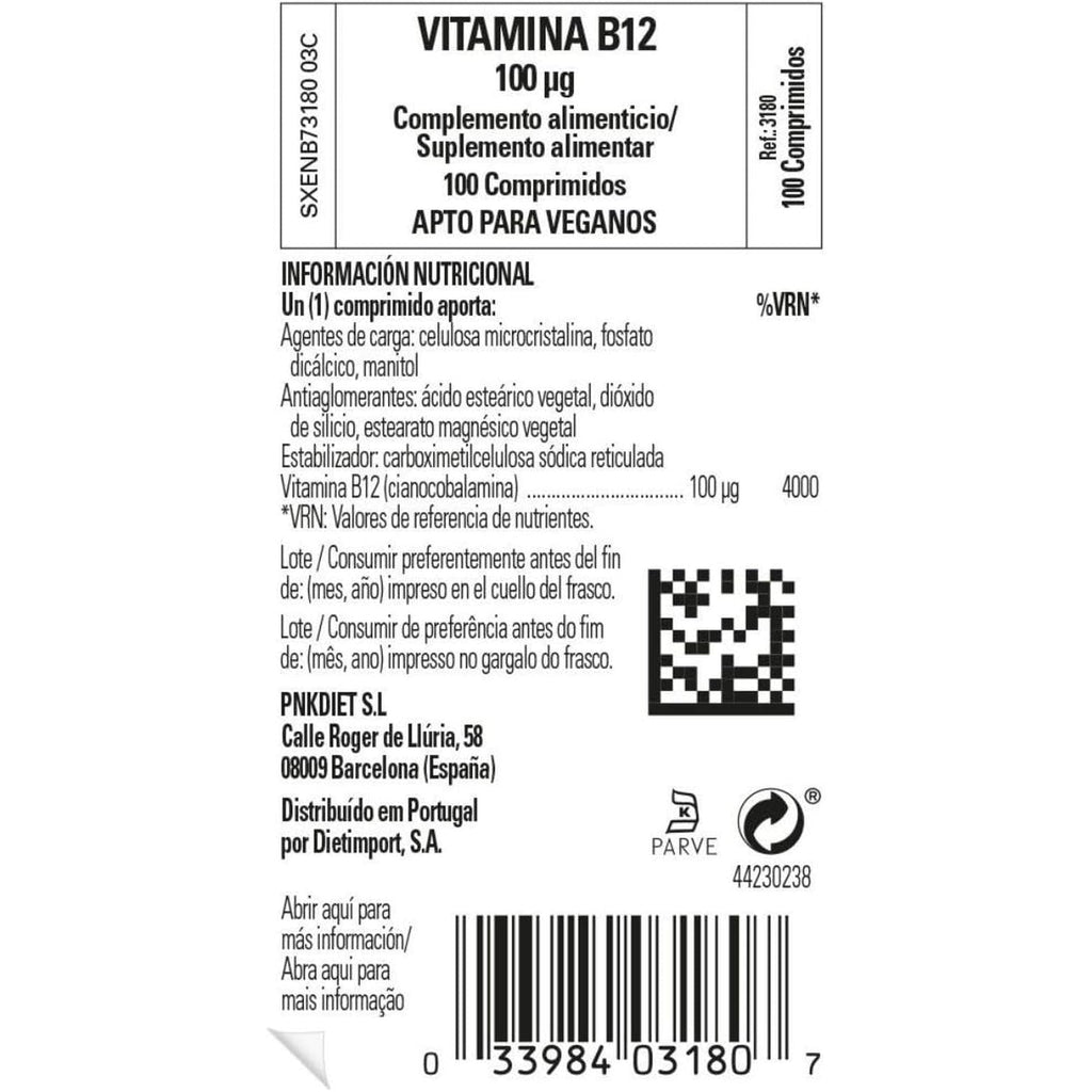 Vitamin B-12 100Mcg Solgar 100 Tabs