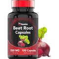 Beet Root Capsules 1500 Mg - 100 Capsules | Beet Root Powder Extract Capsules | Non-Gmo & Gluten-Free | Produced in the USA | Tnvitamins