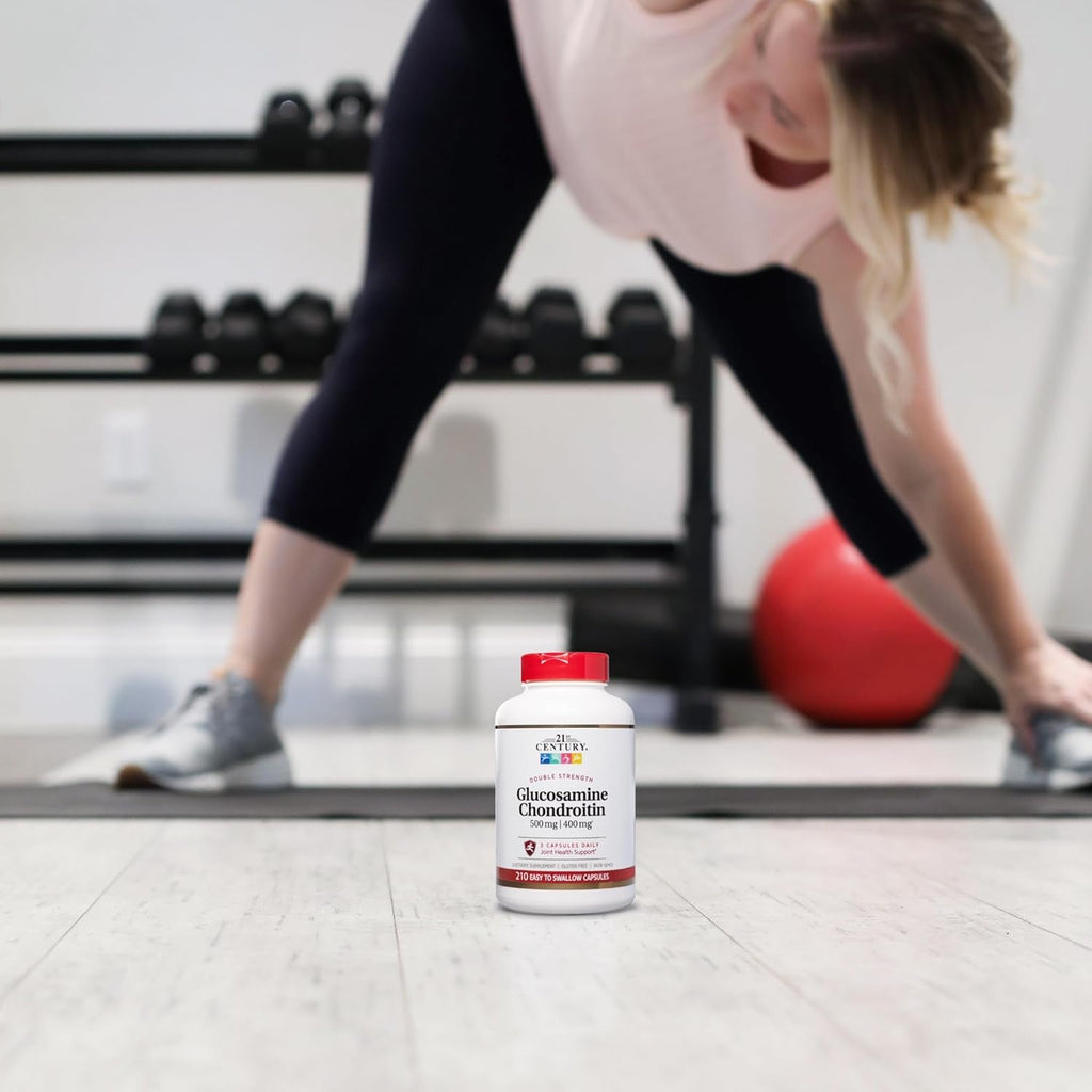 21St Century Double Strength Glucosamine Chondroitin (210 Count), Dietary Supplement for Joint & Cartilage Health, Supports Active Lifestyle, Non-Gmo, Gluten-Free Joint Supplements for Men & Women