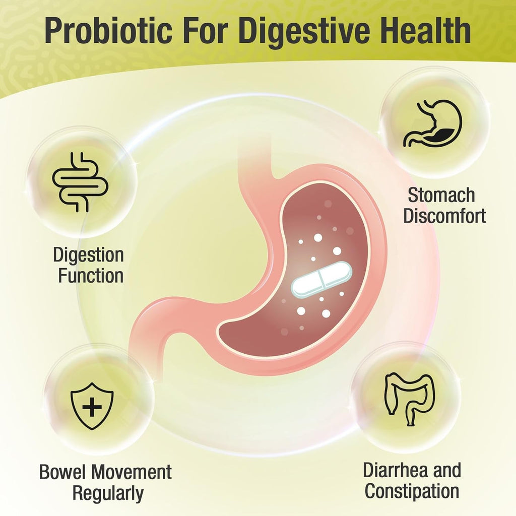 Probiotics for Women & Men - 300 Billion CFU, 24 Strains Probiotics + 15 Organic Herbs Blend, Daily Probiotic for Digestive Health, Immune, Gut, Bloating - 60 Capsule