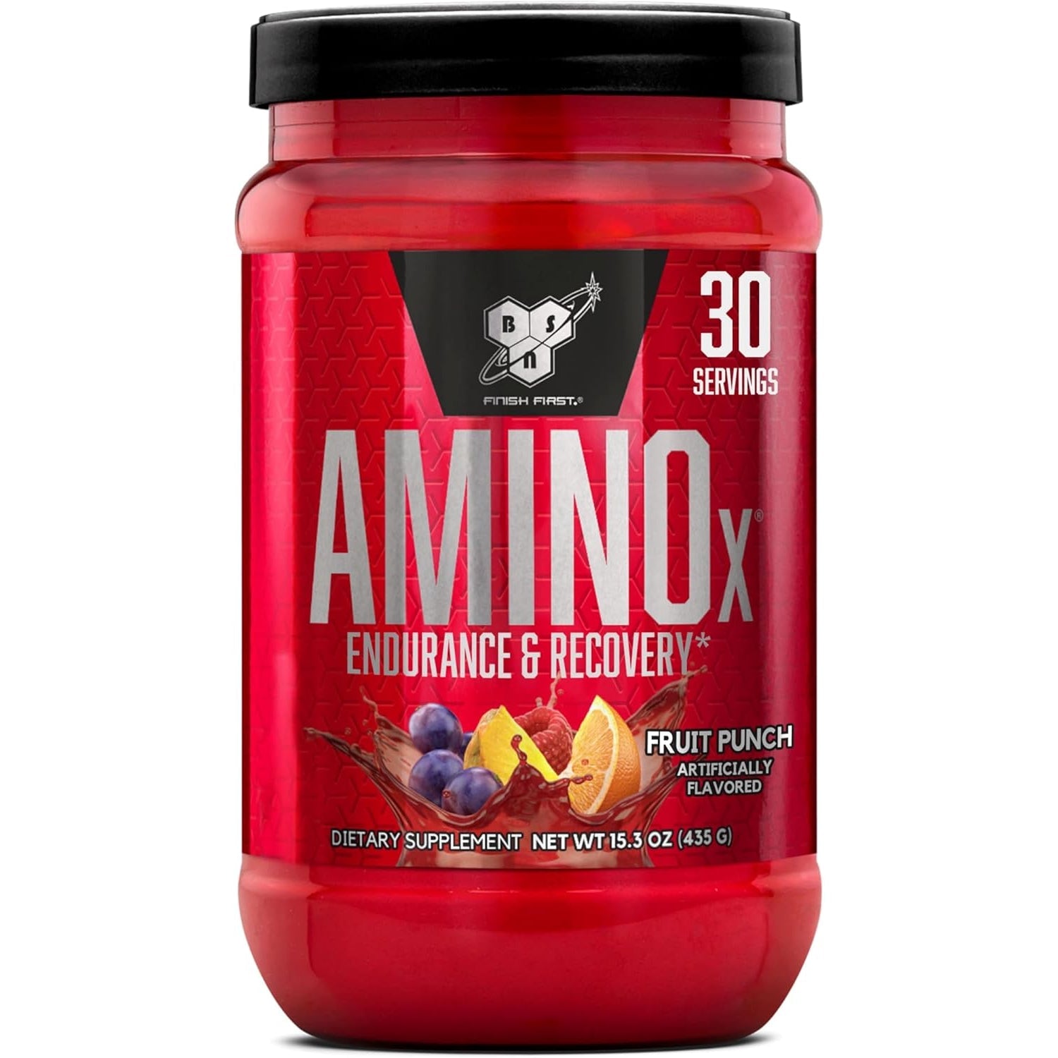 BSN Amino X Muscle Recovery & Endurance Powder, Bcaas, 10 Grams of Amino Acids, Keto Friendly, Caffeine-Free, Support Endurance, Zero Sugar, Fruit Punch, 30 Servings, 15.34 Ounce (Packaging May Vary)