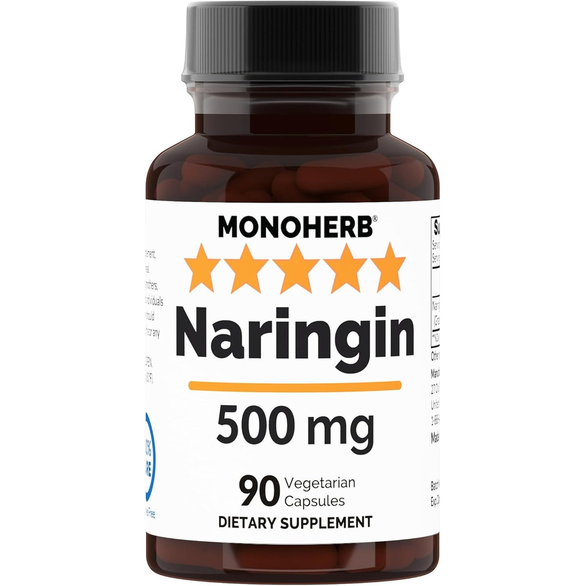 MONOHERB Naringin 500 Mg - 90 Veg Capsules - 90 Servings