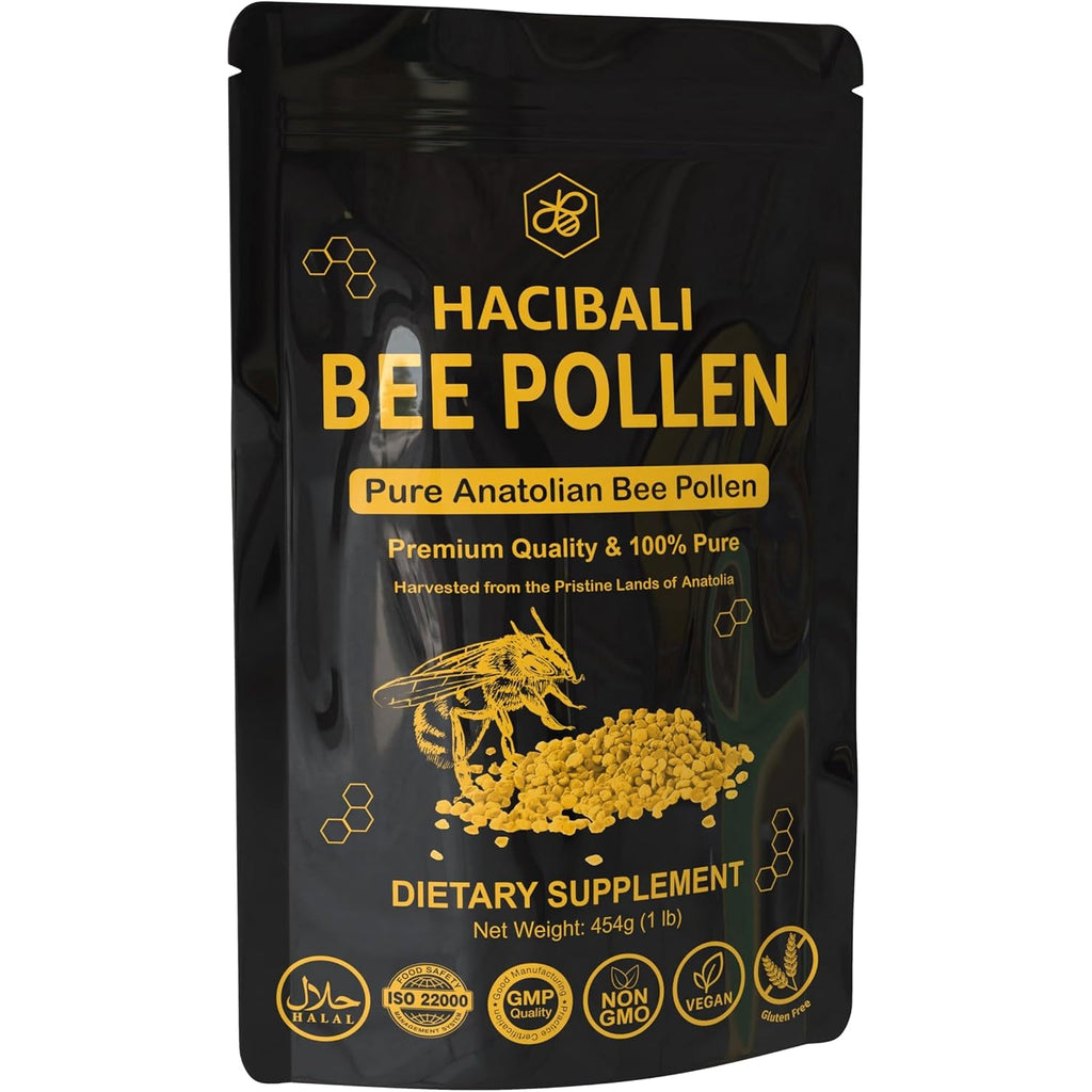 Organic Bee Pollen Granules – 1 Lb (454G) – Raw & Natural – EU & USDA Organic Certified – Halal, Kosher, GMP, ISO 22000 – Premium Anatolian Bee Pollen Superfood