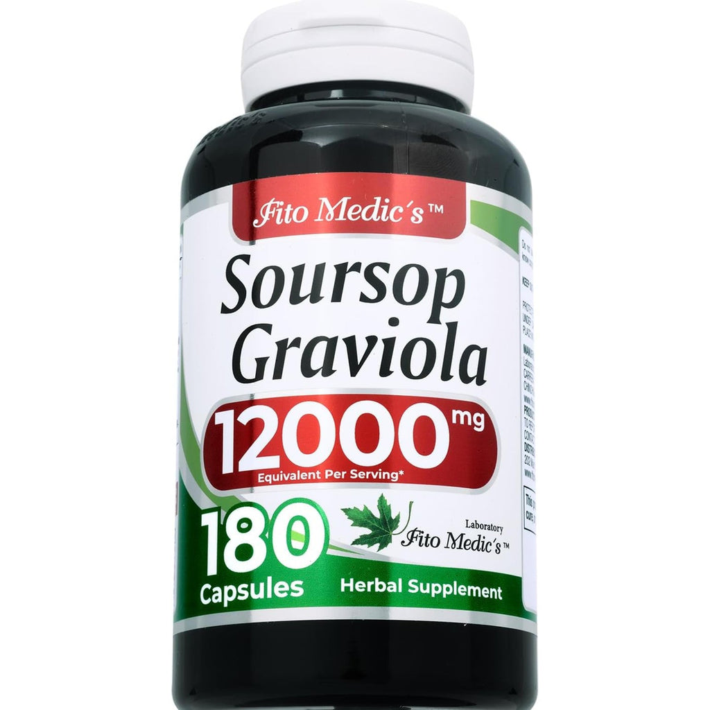 FITO MEDIC'S Lab | Soursop Supplement | Graviola | 180 Capsules | Soursop Graviola Caps
