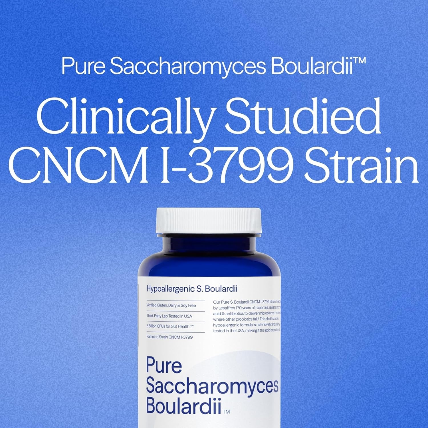 Essential Stacks Saccharomyces Boulardii Probiotics (Non-Gmo & Gluten Free) - 5 Billion Cfus for Gut Health (60 Capsules)