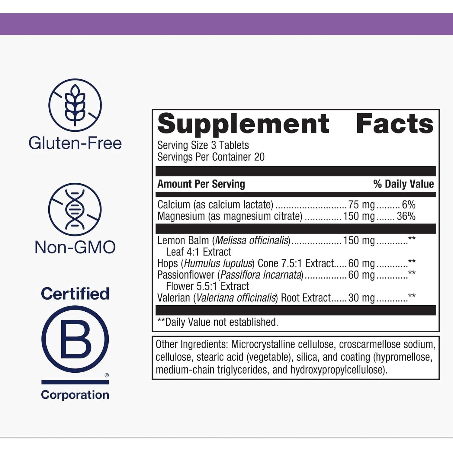 Metagenics Myocalm plus - Muscle Relaxation & Stress Support with Passionflower, Valerian, Lemon Balm, Magnesium & Calcium - Supports Sleep Quality - Non-Gmo, Gluten-Free, Vegetarian - 60 Tablets