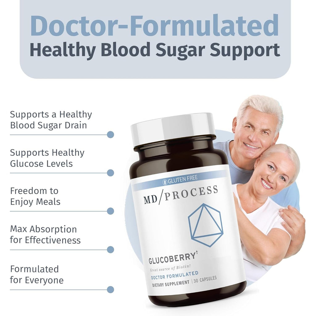 Glucoberry Maqui Berry Extract with Chromium Picolinate for Blood Health Support - with Biotin and Gymnema Sylvestre - Doctor Formulated - 30 Capsules