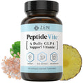 Zen Nutrients Peptidevite GLP-1 Support Vitamin for Gut Health with Probiotics, Bromelain, Chromium Picolinate & Organic Ginger (60 Capsules)