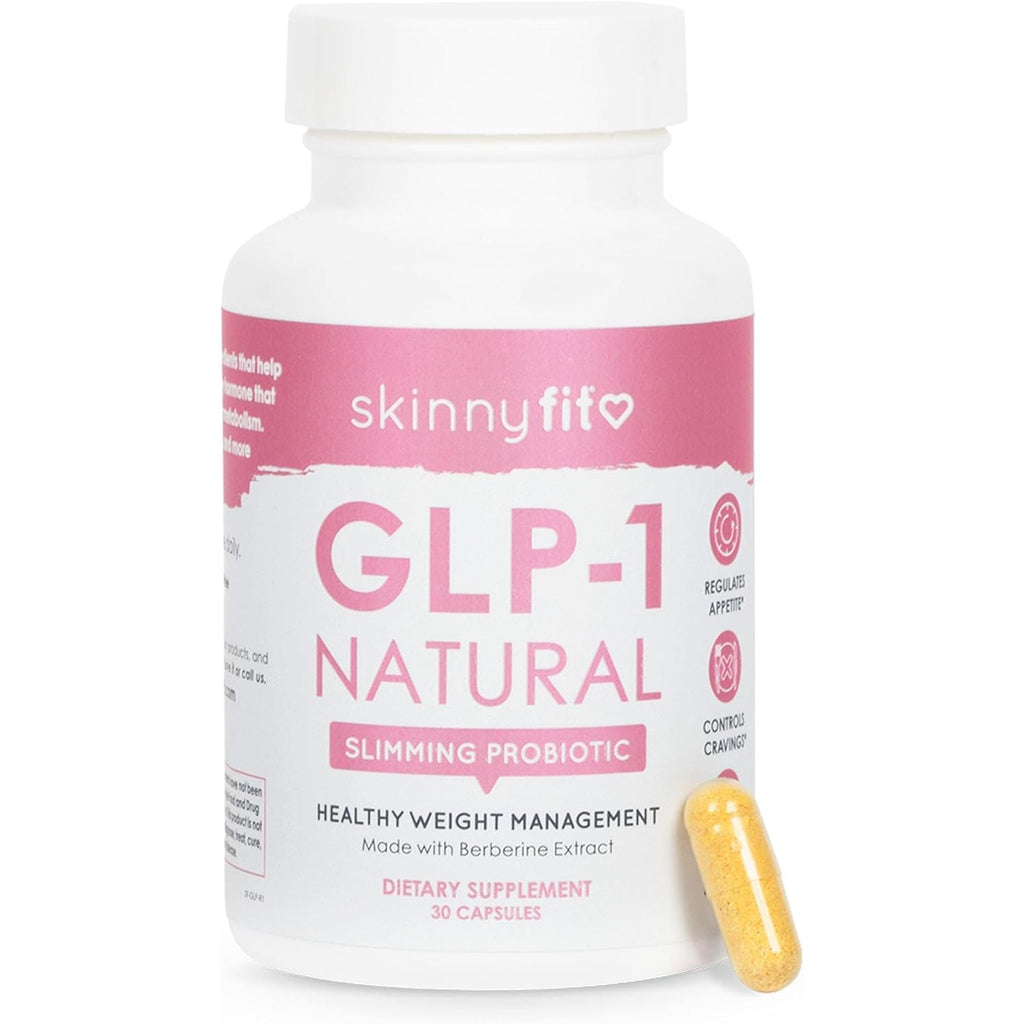 Skinnyfit - GLP-1 Natural Probiotic Supplement (30 Servings) - Weight & Fitness Goals - Cravings, Appetite & Digestion - Berberine & Probiotics - Non GMO, Gluten Free & Dairy Free - Beauty & Body Care