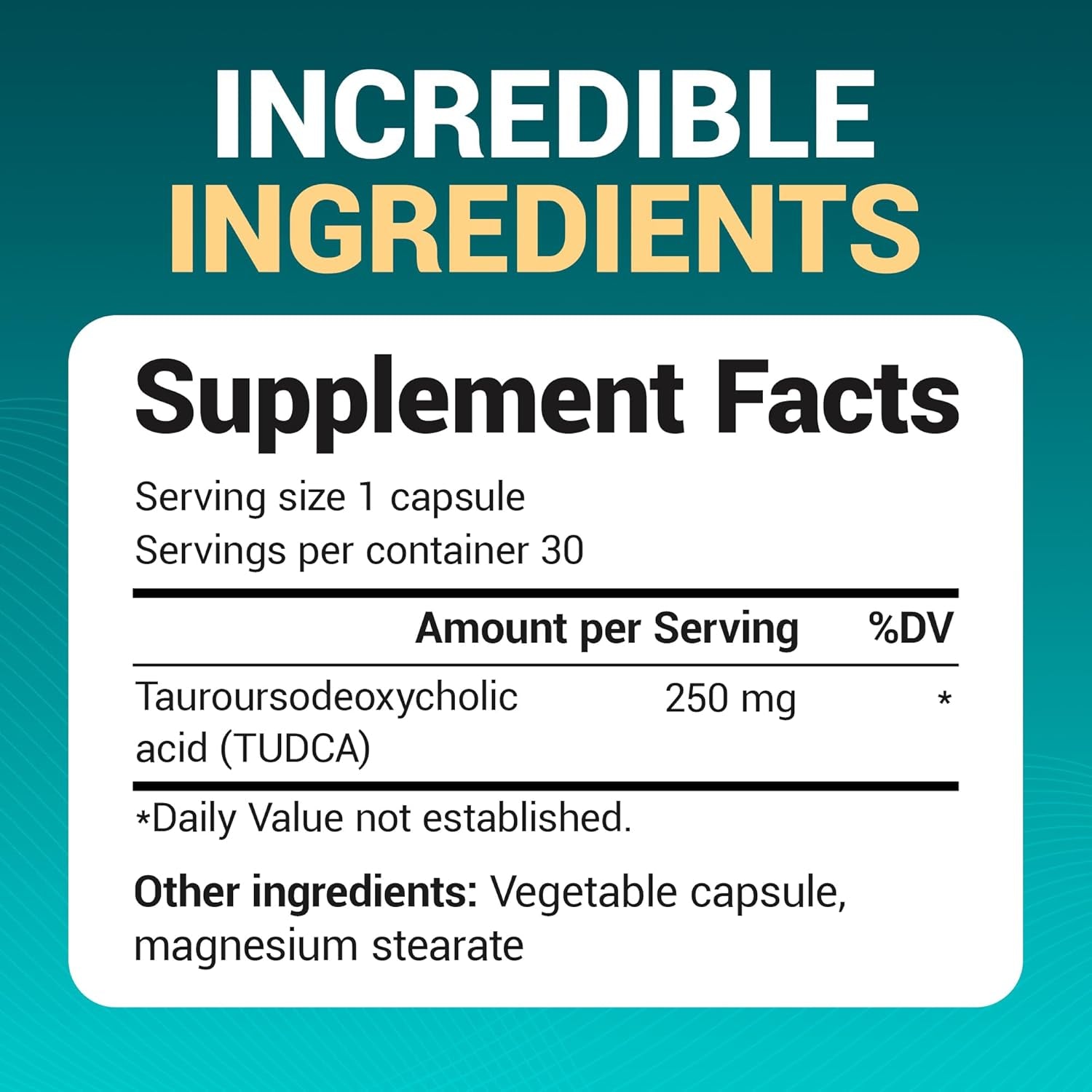Dr. Berg TUDCA Supplement (Tauroursodeoxycholic Acid) - Powerful Formula for Liver Health, Bile Flow, Gallbladder Support, and Digestive Health* - 30 Capsules
