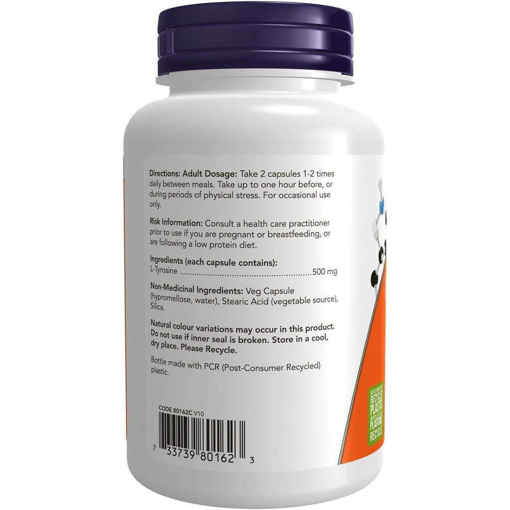 Now Foods L-Tyrosine 500 Mg - 120 Capsules
