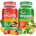 Super Greens Gummies, Daily Green Superfood Supplement W/Spirulina, Chlorella, Mushrooms, Probiotics, Multivitamins, 50+ Super Greens & Veggies Gummies to Boost Immunity, Energy & Gut Health, 120Cts