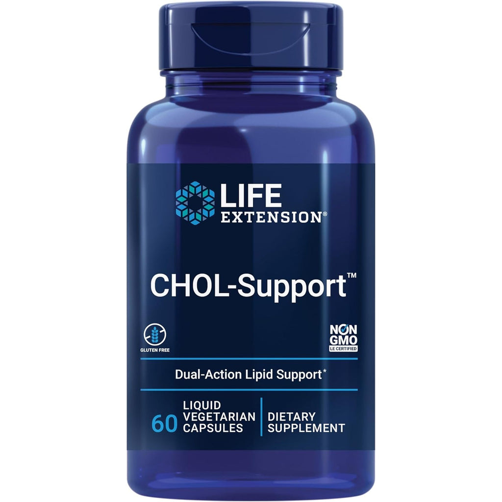 Life Extension Chol-Support™, Helps Maintain Already Healthy Cholesterol, Heart Health, Artichoke Leaf Extract, Vitamin B5 Pantethine, Gluten-Free, Non-Gmo, Vegetarian, 60 Capsules