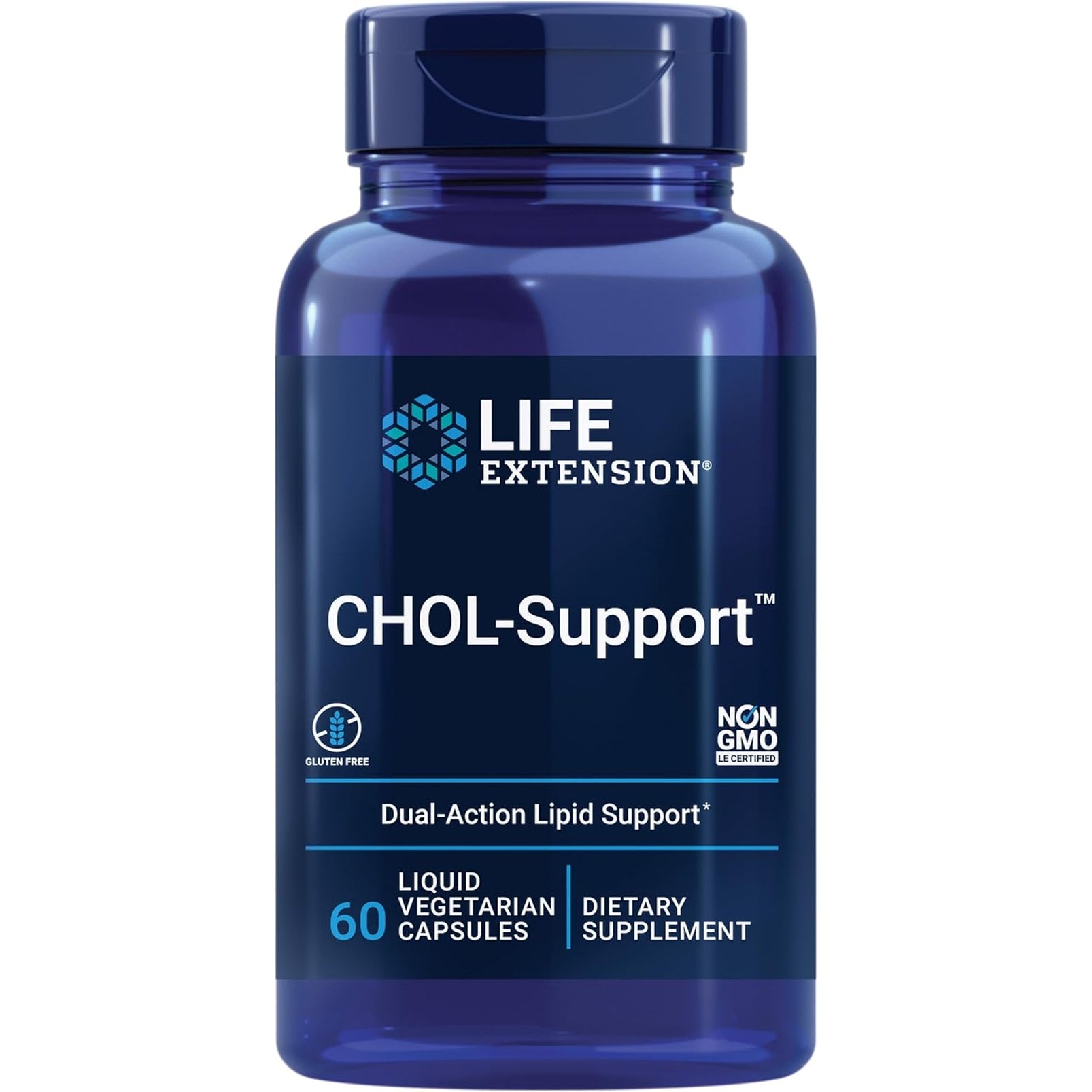 Life Extension Chol-Support™, Helps Maintain Already Healthy Cholesterol, Heart Health, Artichoke Leaf Extract, Vitamin B5 Pantethine, Gluten-Free, Non-Gmo, Vegetarian, 60 Capsules