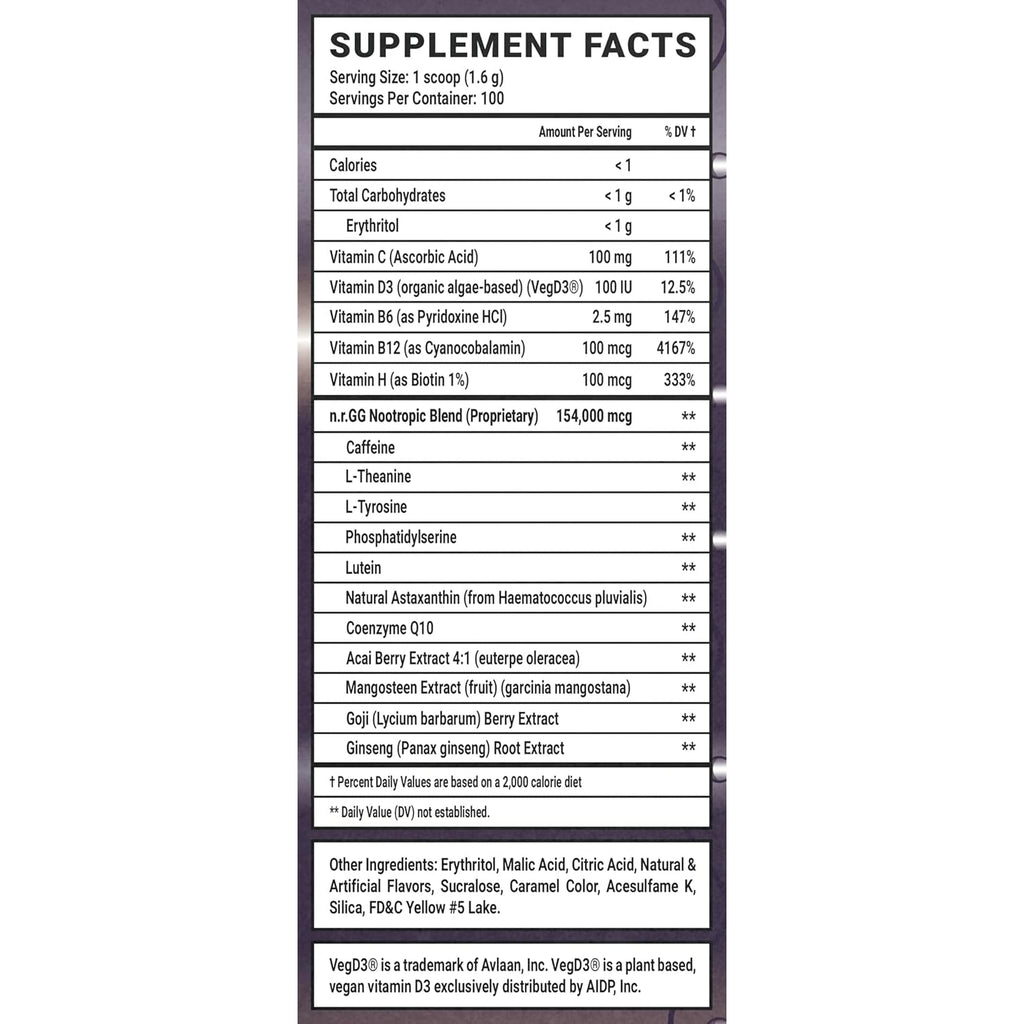 Gamer Supps GG Energy - Crusaderade by Swaggersouls (100 Servings) - Keto Friendly Gaming Energy and Nootropic Blend, Sugar Free + Caffeine + Vitamins + Immune Support, Powder Drink
