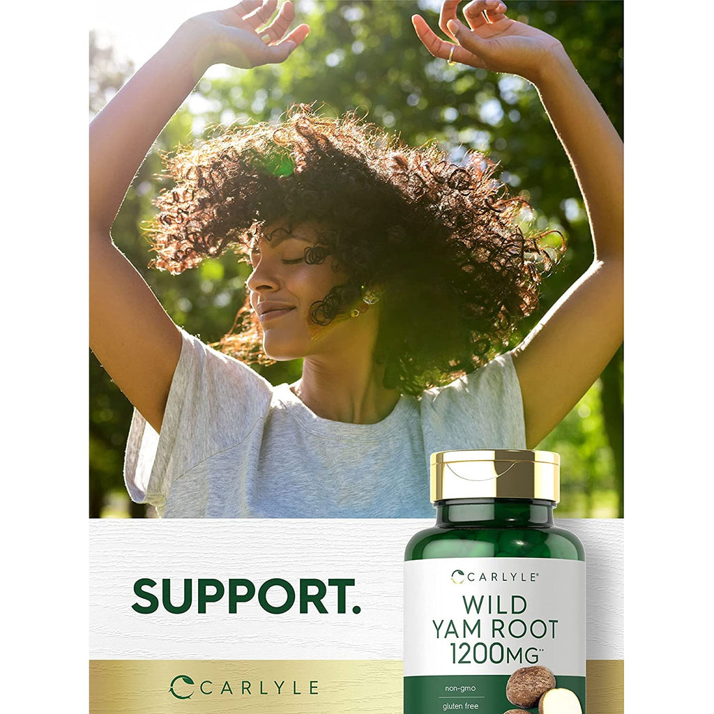 Carlyle Wild Yam Root Capsules | 200 Count | Traditional Herbal Extract | Non-Gmo, Gluten Free