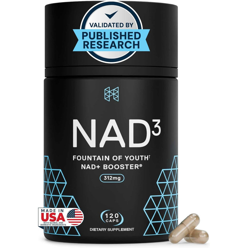 HPN NAD3 Clinical NAD+ Booster, Cellular Health & Natural Energy - NAD Supplement for Healthy Aging, Metabolic Support, NRF2 & Longevity, Nicotinamide Riboside & NMN Alternative, 120Ct, 60-Day Supply