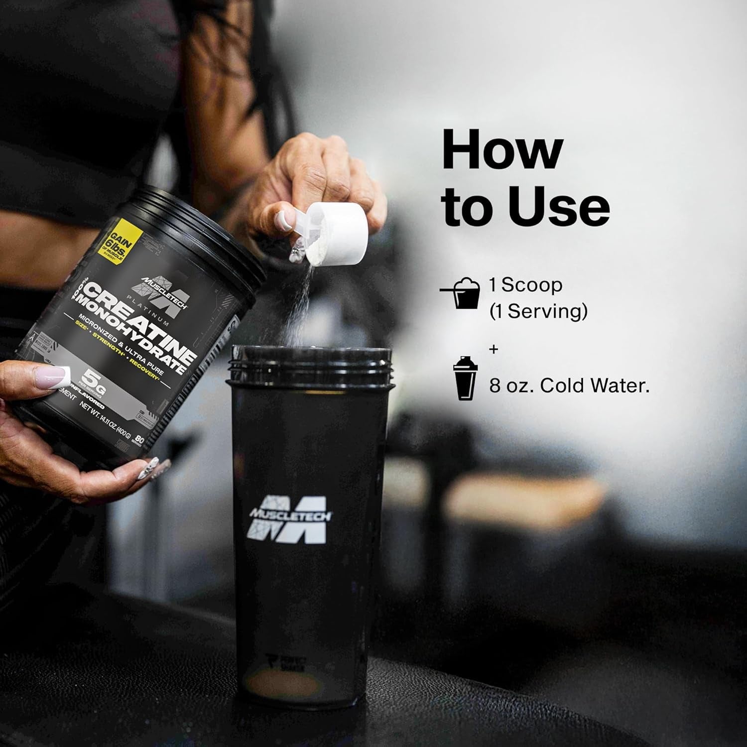 Muscletech Creatine Monohydrate Powder, Platinum Pure - Unflavored Micronized Creatine for Men & Women - Workout Supplements for Performance, Muscle Recovery & Builder-(80 Servings) Packaging May Vary