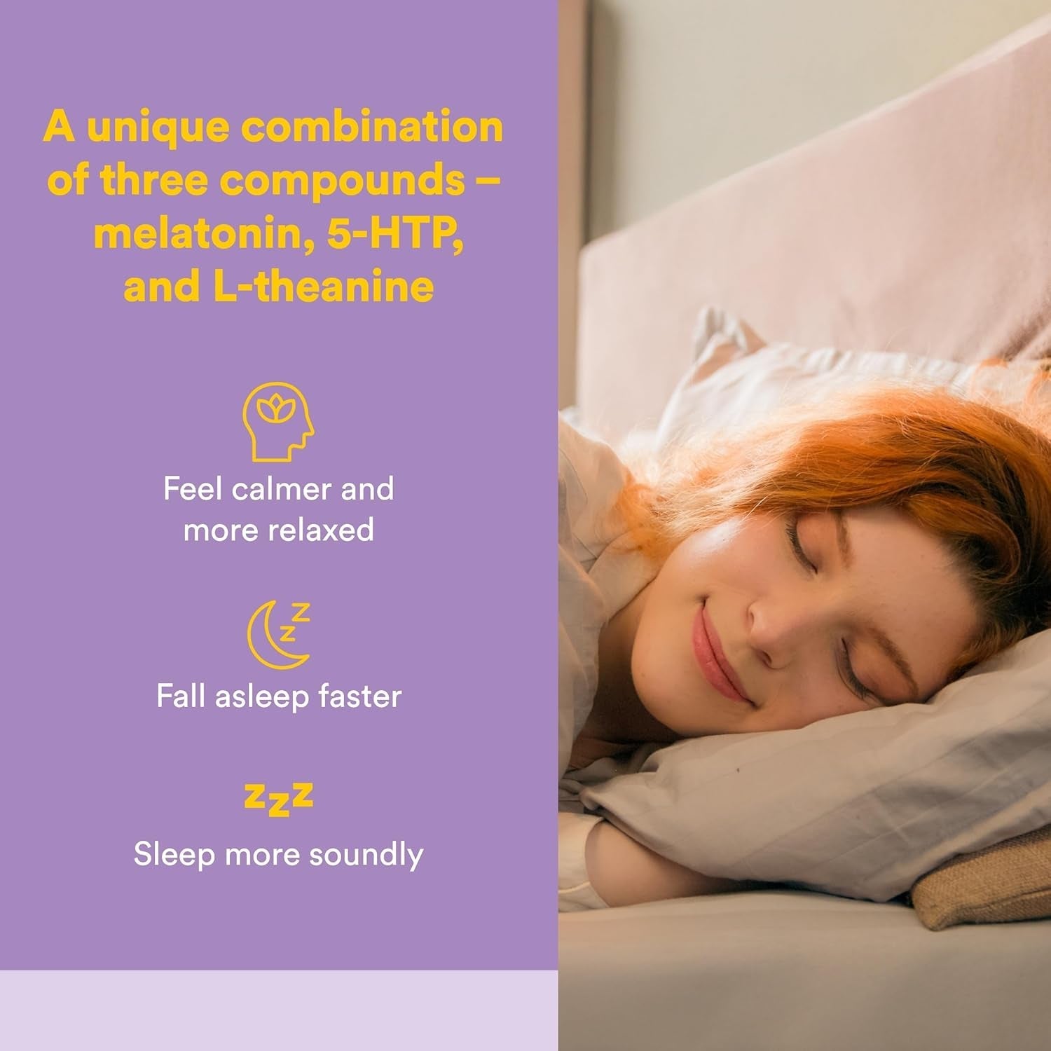 Natural Factors Tranquil Sleep - Calm Sleep Health Supplement - Relaxation Support Supplement with Melatonin & 5-HTP - 60 Chewable Tablets (30 Servings)