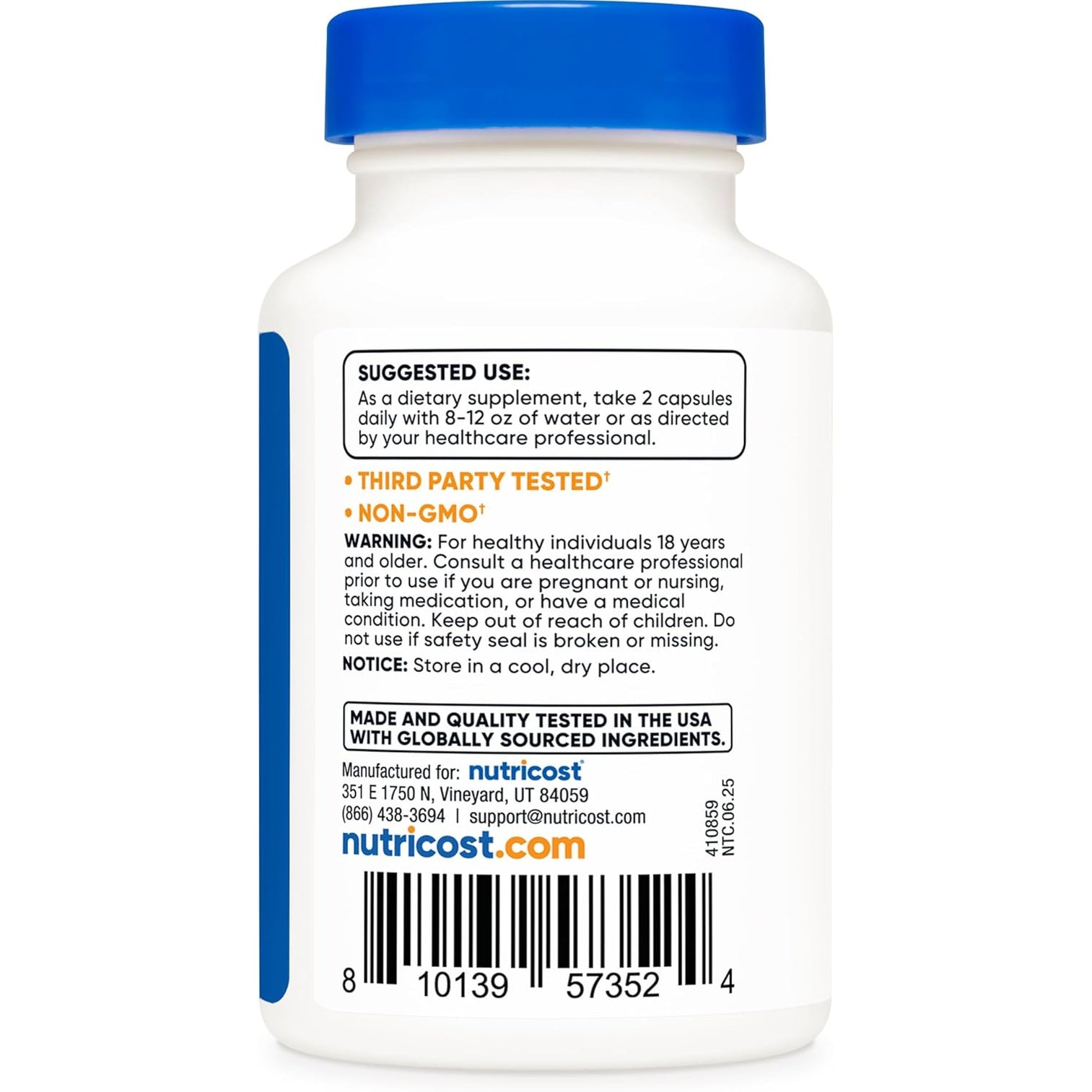 Nutricost Coleus Forskohlii 500Mg, 60 Capsules - Maximum Strength Formula