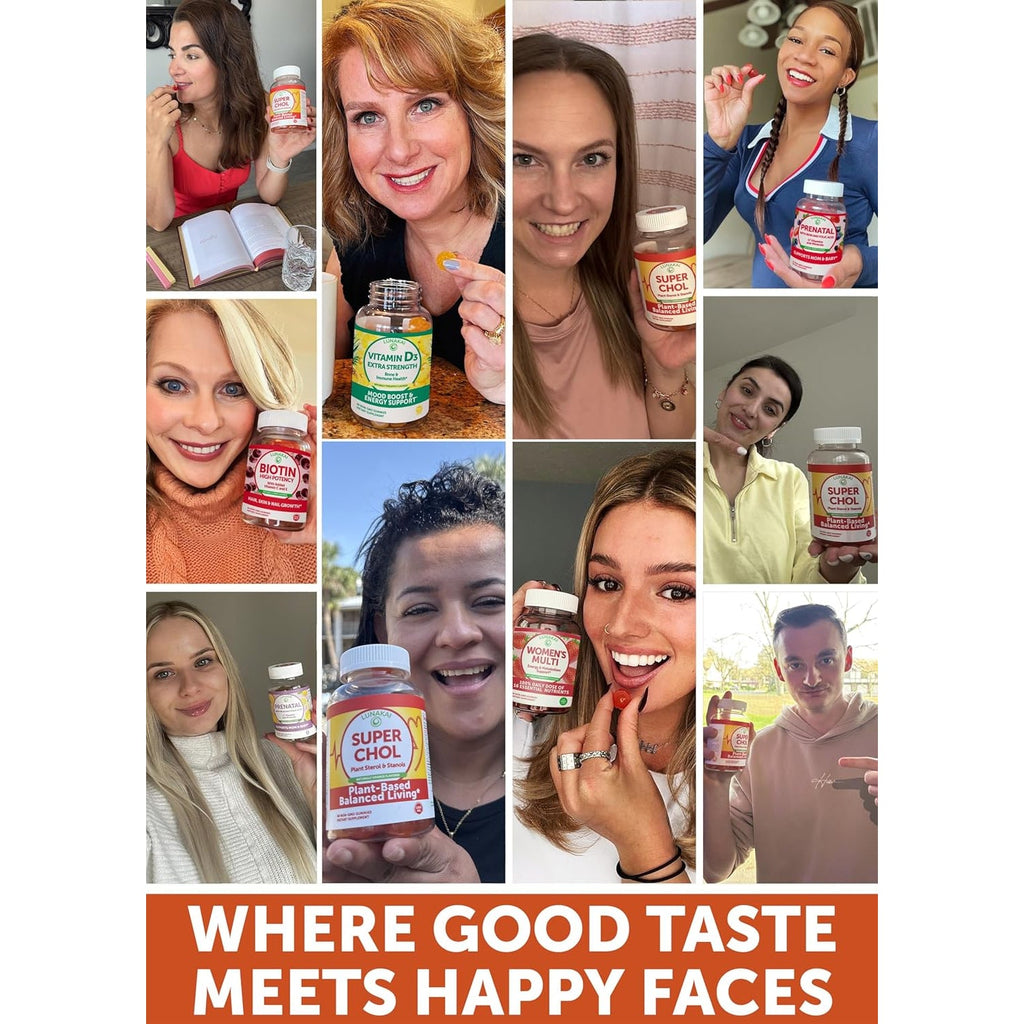 Lunakai USA Made Super Chol Gummies – 1200Mg Plant Sterols & Stanols for Natural Cholesterol Support – Daily Phytosterol Supplement for Adults, 60Ct