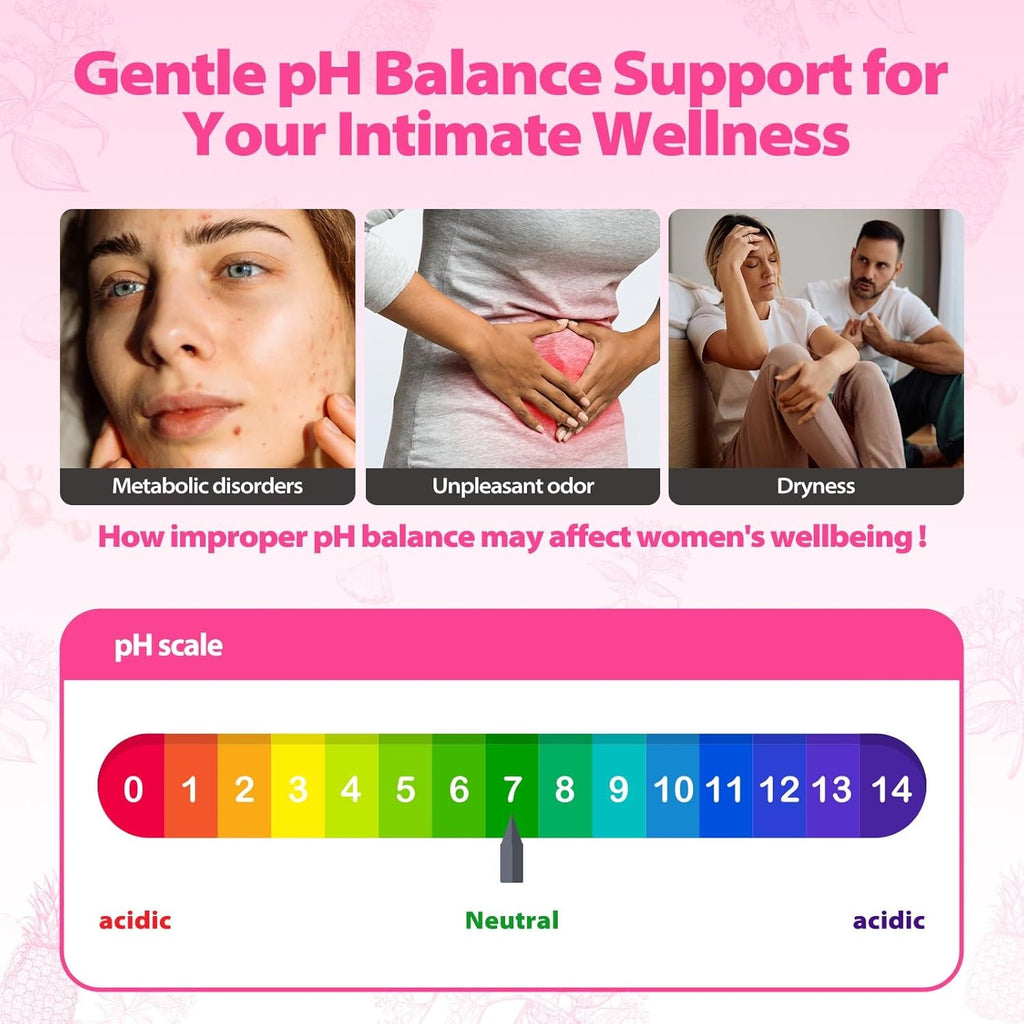 Her Juicy Feminine Probiotics Gummies with Slippery Elm Supports Ph Balance Gut Health & Immune System Promote Vaginal Health for Women 60 Pineapple Gummies