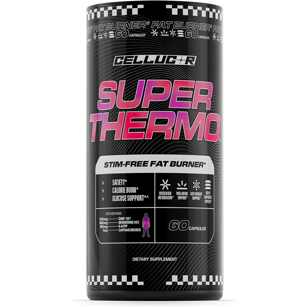Cellucor Super Thermo™ Stim-Free Fat Burner | Thermogenic, Appetite, and Glucose Support | 60 Capsules