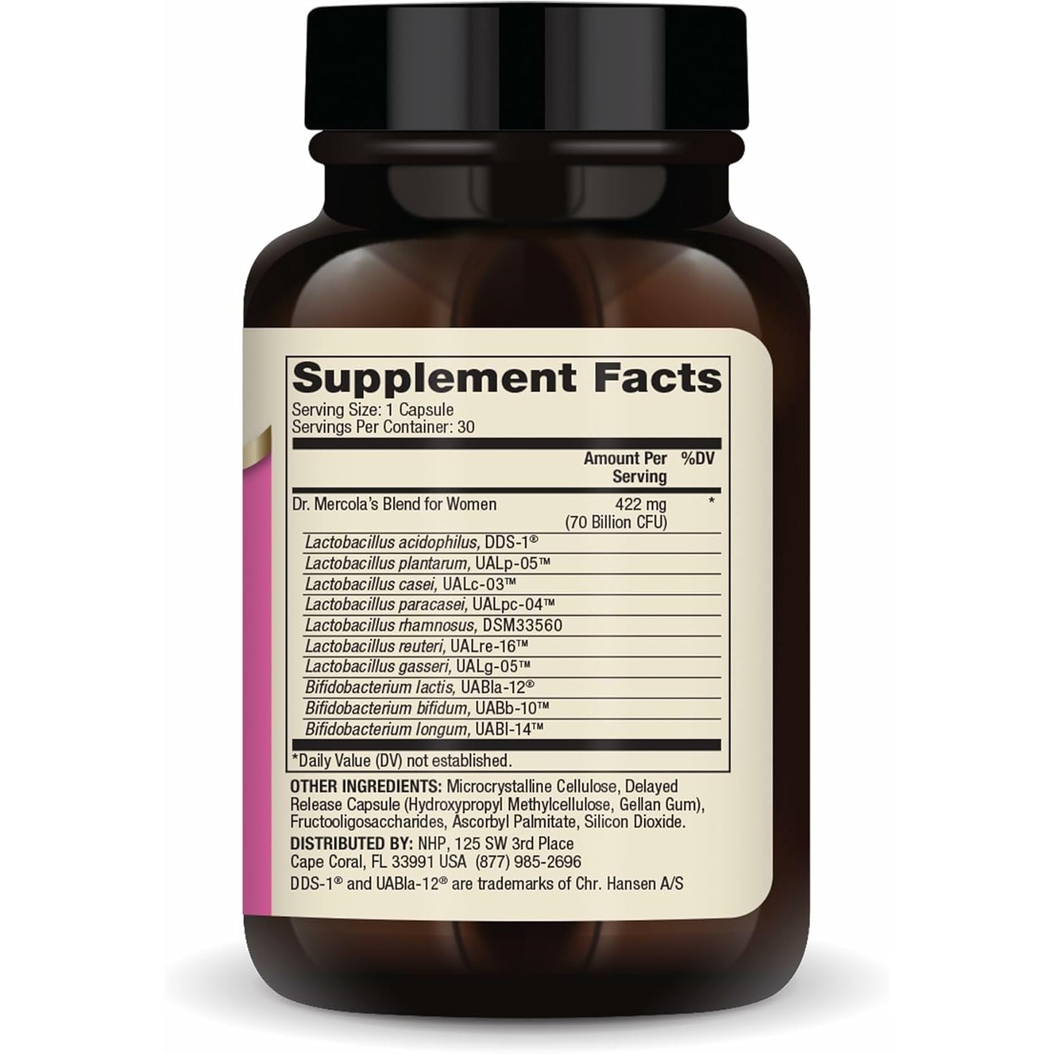 Dr. Mercola Complete Probiotics for Women - Supports Gut, Vaginal & Immune Health - Contains Lactobacillus Strains - Non-Gmo, Gluten-Free & Soy-Free - 30 Capsules (30 Servings)