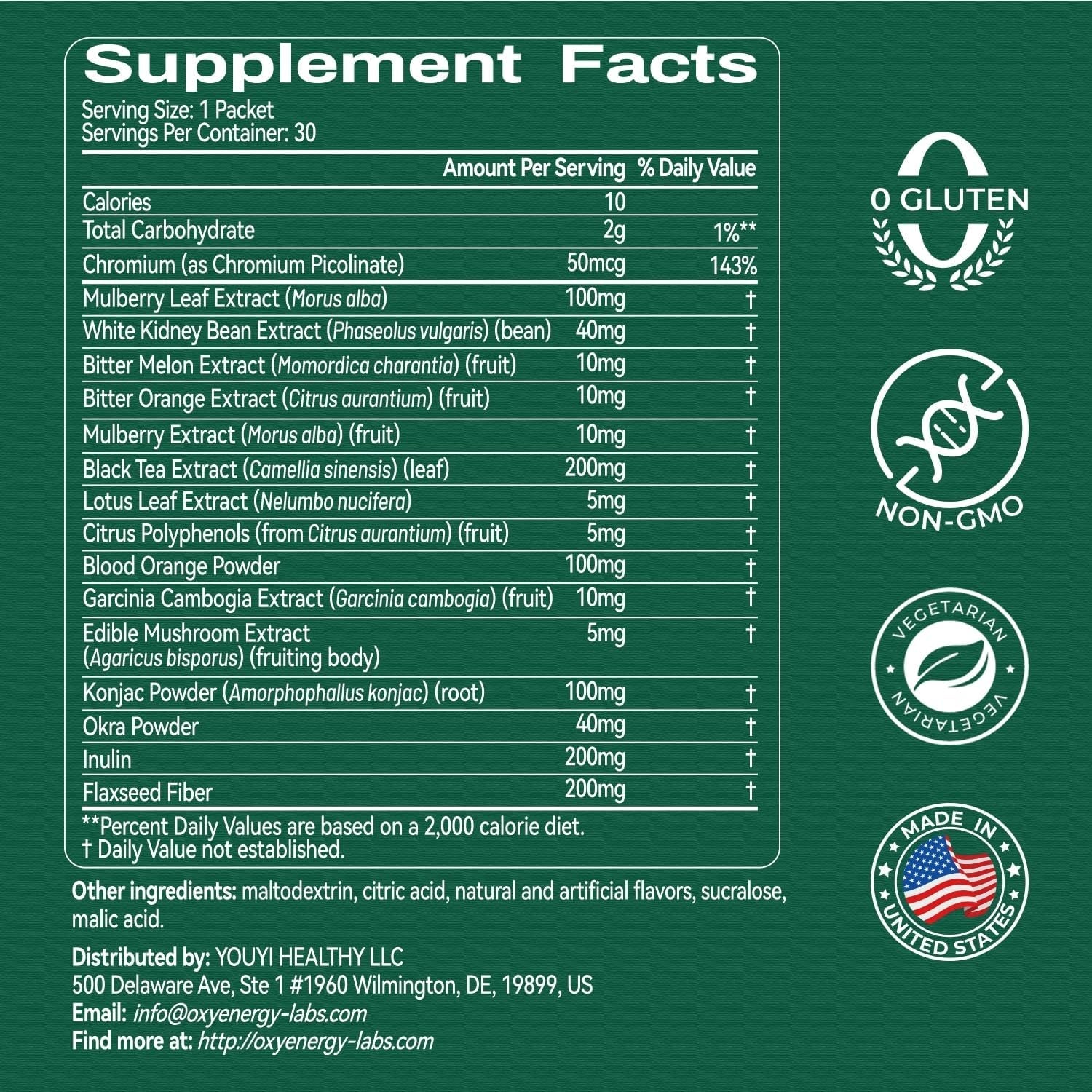 Oxyenergy LIPO Slash 16-In-1 Natural Weight Loss Supplement for Women and Men, Supports Gut Health, GLP-1 Activate & Weight Management, Vegan, Gluten-Free, Non-Gmo, 30 Packets, Orange Flavor