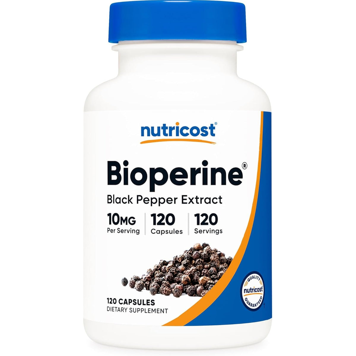 Nutricost Bioperine (Black Pepper Extract), 10Mg per Serving, 120 Capsules - Gluten-Free