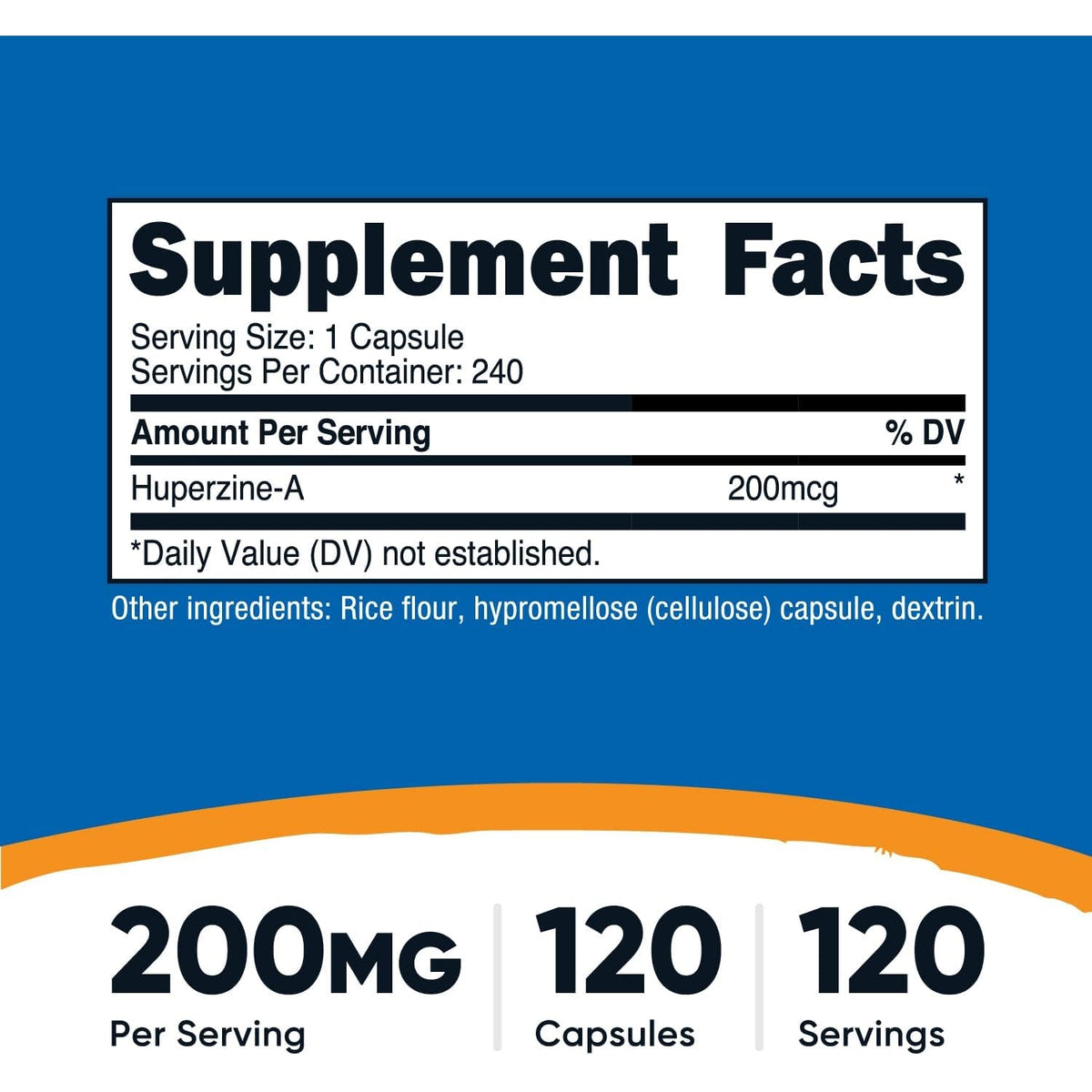 Nutricost Huperzine a Capsules 200Mcg, 240 Capsules - Non-Gmo, Vegetarian Friendly