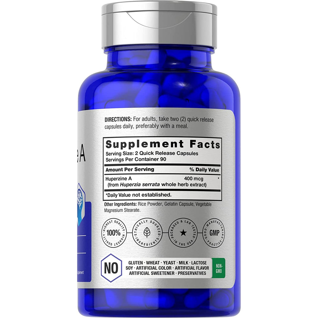 Horbäach Huperzine a 400Mcg | 180 Capsules | Non-Gmo, Gluten Free Supplement