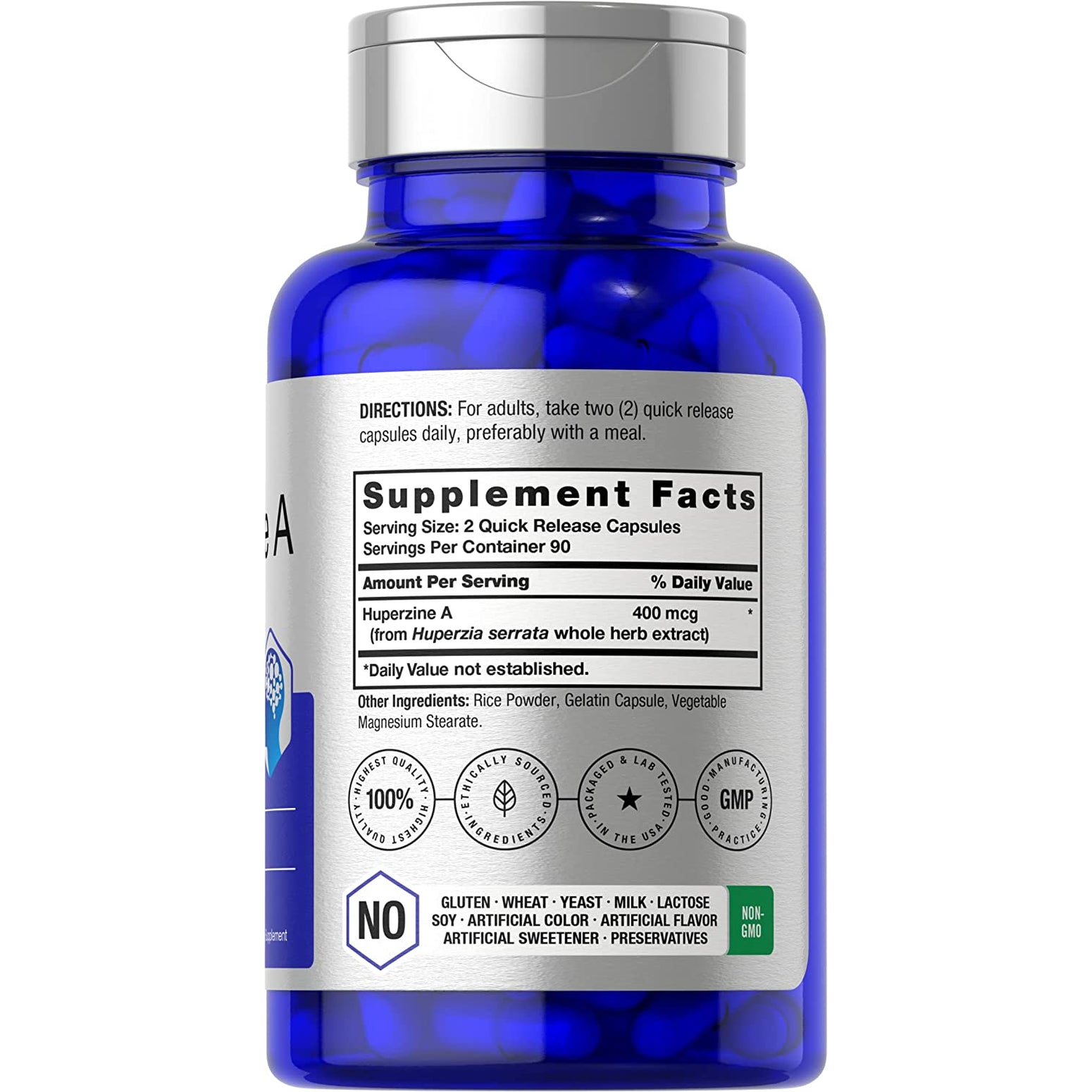 Horbäach Huperzine a 400Mcg | 180 Capsules | Non-Gmo, Gluten Free Supplement