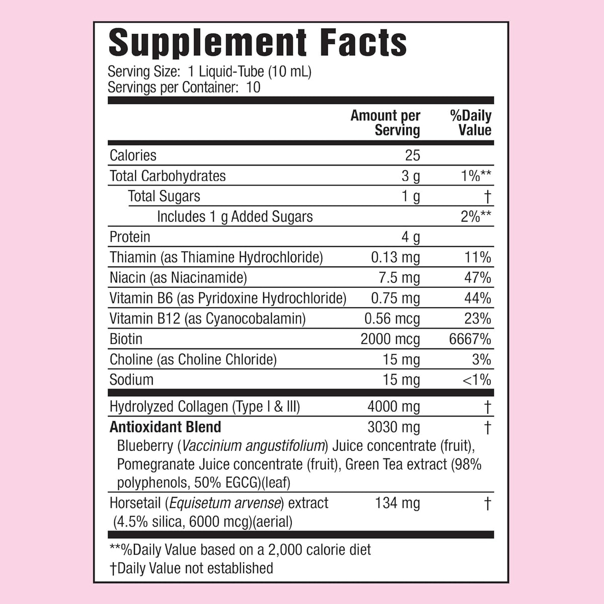Applied Nutrition Liquid Collagen Skin Revitalization - 10 Liquid Tubes, Pack of 2 - Collagen, Biotin & Silica - Tropical Strawberry & Kiwi Flavor - 20 Servings