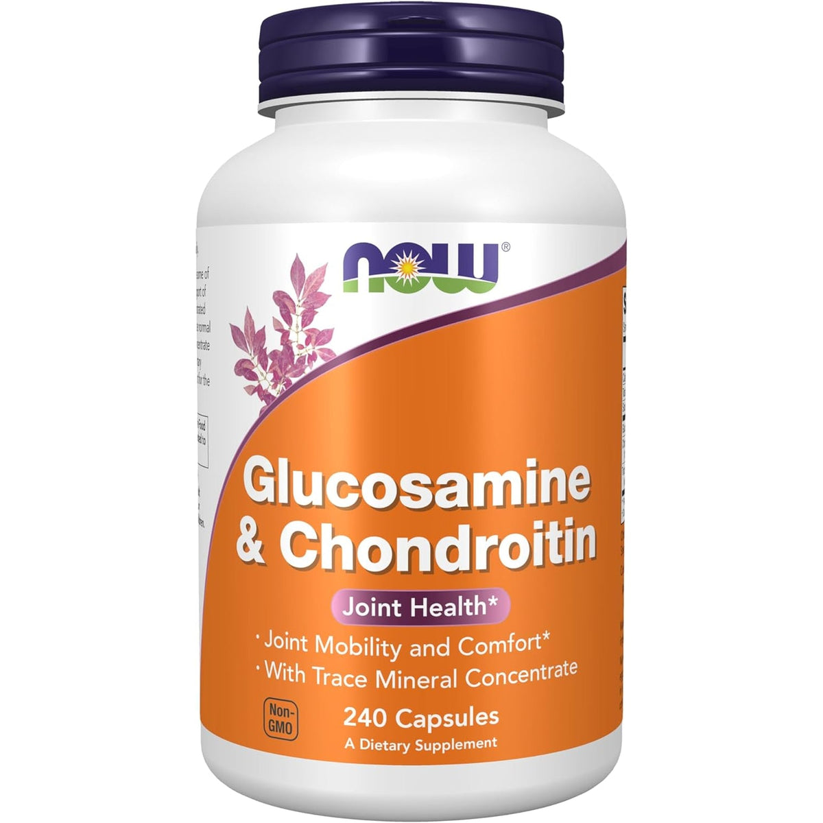 NOW Supplements, Glucosamine & Chondroitin, with Trace Mineral Concentrate and Alfalfa, 240 Veg Capsules