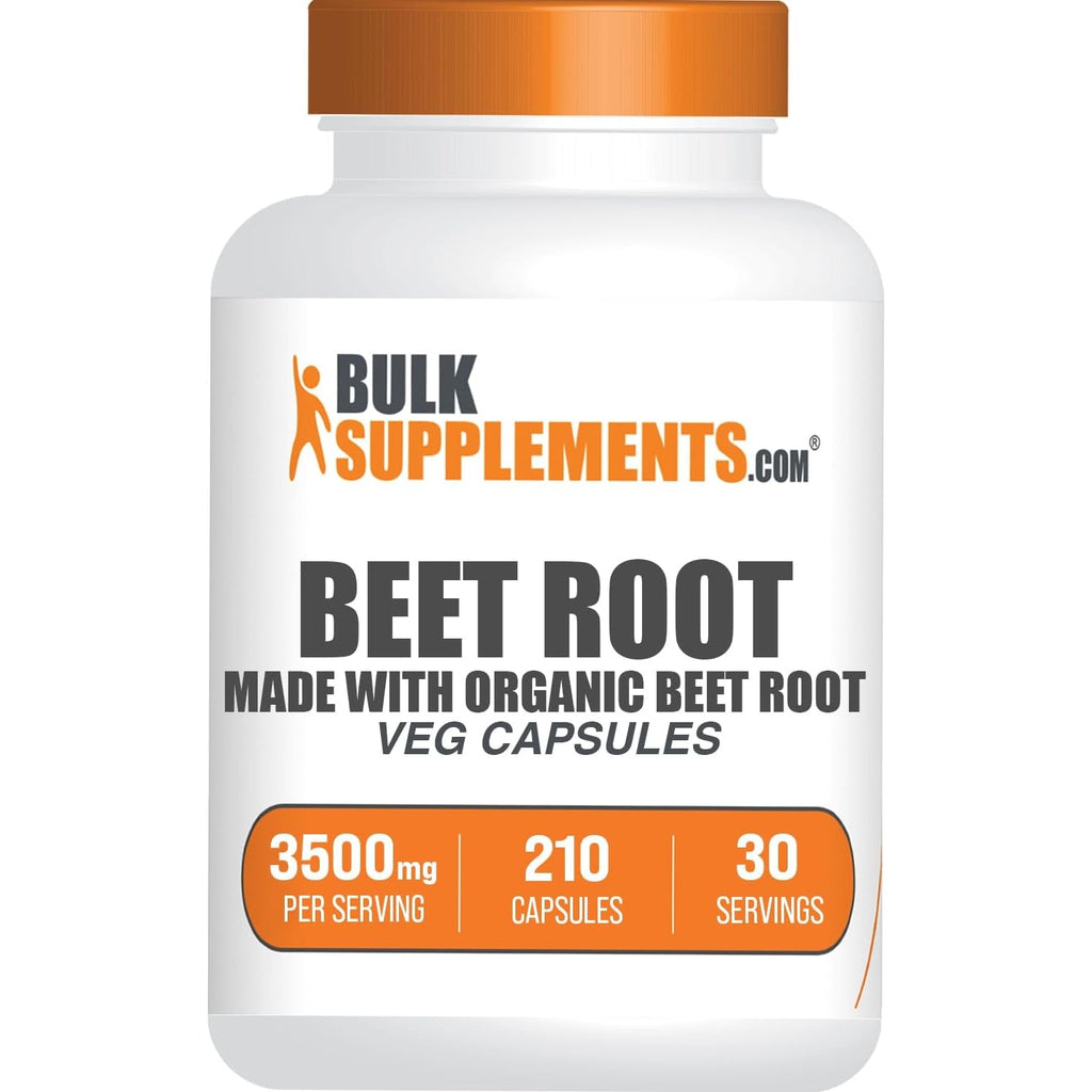 Bulksupplements.Com Beet Root Capsules - Beet Root Supplement, Beet Root Pills - Vegan, Superfood, & Gluten Free - 7 Capsules per Serving, 210 Veg Capsules (Pack of 1)